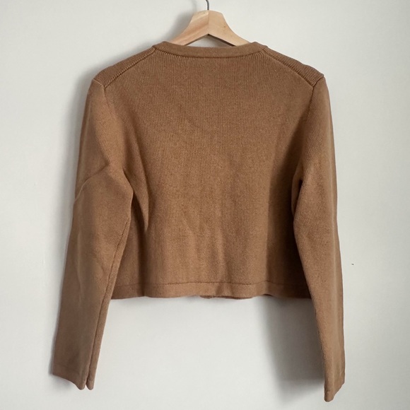 J. Crew Emilie tan crew neck lady cardigan - Picture 5 of 8
